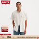 Levi's【商場(chǎng)同款】李維斯男士休閑復(fù)古牛仔短袖襯衫 白色 XS