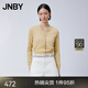JNBY/江南布衣春秋針織開(kāi)衫短款修身純色簡(jiǎn)約休閑V領(lǐng)女5O2310890 260/肉卡其 M
