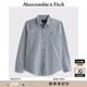 ABERCROMBIE & FITCH【爆款府綢】男裝25春夏美式經(jīng)典小麋鹿通勤長袖襯衫KI125-5255 藍(lán)色 S (175/92A)