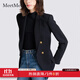 MeetMetro瑪依爾2025秋季新款黑色西裝外套女時(shí)尚休閑職業(yè)氣質(zhì)西服 黑色【現貨閃電發(fā)】 M