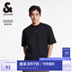 杰克·瓊斯（JACK&JONES）25年衣服男裝純棉短袖t恤男士夏季潮流寬松純色簡約高端重磅半袖 E40黑色 XL