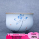 容山堂官窯彩繪茶杯大小號可養(yǎng)開片主人杯單個杯盞品茗杯功夫茶具 官窯茶杯-魚戲蓮心