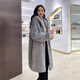 BESNOS意大利品牌貂皮大衣女整貂2024冬新款水貂皮草外套連帽過(guò)膝中長(zhǎng)款 銀藍(lán)本色連帽 M 適合100-120斤