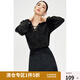獨束大碼女裝法式燈籠袖設計感胖mm顯瘦上衣時(shí)尚減齡通勤短袖小衫 高級黑 3XL (尺碼：5)
