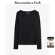 ABERCROMBIE & FITCH女裝25春夏美式辣妹性感莫代爾羅紋圓領(lǐng)打底長(cháng)袖T恤KI139-5200 黑色 XS (160/84A)
