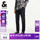 杰克·瓊斯（JACK&JONES）男裝秋季舒適百搭水洗修身版型彈力長(cháng)褲休閑褲牛仔褲男224432095 A15黑色牛仔 32 175 W32/L32