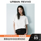 UR2025春季新款女裝時(shí)尚基礎純色百搭圓領(lǐng)短袖T恤UWB450002 本白 M