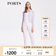 PORTS寶姿商場(chǎng)同款新品女裝氣質(zhì)百搭短款開(kāi)衫毛衣LL8K029JKE001 銀色 S M