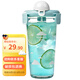 Glasslock 進口玻璃杯子隨手杯女學(xué)生韓國清新可愛創(chuàng)意水杯便攜玻璃杯 藍色云朵450ml