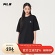 MLB男女短袖T恤潮流百搭純色休閑25夏季新款3ATSB5053-50BKS-L