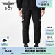 BOY LONDON潮牌工裝褲中性風(fēng)夏季金色LOGO印花束腳休閑褲N34904 黑色 S