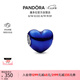 潘多拉（PANDORA）金屬質(zhì)感淺藍心串飾琺瑯工藝可愛百搭個性diy串珠情人節(jié)禮物