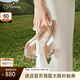 73Hours女鞋Hot Summer2025夏新款水鉆仙女風(fēng)方頭高跟拖鞋女外穿 透明-高跟7.5cm 36