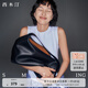 西木汀 愛(ài)軟糖 牛皮托特包女潮大容量單肩包通勤斜挎包七夕 黑色大號