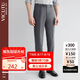 威可多（VICUTU）男士西褲商務(wù)修身羊毛直筒長(zhǎng)褲通勤百搭深灰180/93A