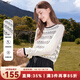 百圖betu女裝2025秋季新款毛針織衫撞色條紋袖子拼接長(cháng)袖上衣2508T14 黑白條 L