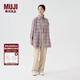 無印良品（MUJI）女式 燈芯絨直筒褲褲子女款長褲休閑褲秋季女裝BEB90C4A 米白色 XL (165/74A)