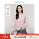 茵曼（INMAN）小香風(fēng)條紋開(kāi)衫毛衣2025春季女裝新款圓領(lǐng)寬松長(cháng)袖針織外套上衣 藕粉色 M