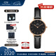 丹尼爾惠靈頓（DanielWellington）DW手表女 簡約女士手表石英歐美腕表 七夕情人節(jié)禮物送女友 24MM DW00100444皮帶黑盤