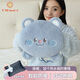 TMIBEARS2025新款可愛(ài)熱水袋充電暖手寶防爆暖寶寶女生宿舍暖腳姨媽神器 湖藍萌萌熊【可拆洗 可插手】