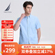 諾帝卡（NAUTICA）【單件直降】男裝夏季親膚柔軟透氣簡(jiǎn)約休閑短袖襯衫男WE3231 淺藍(lán)4MY(WE3231) L