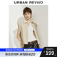 UR2025春季新款女裝時(shí)尚休閑寬松巴恩風(fēng)翻領(lǐng)馬甲UWH150024 卡其 S