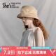 She's茜子法式復古蝴蝶結草帽透氣遮陽(yáng)帽名媛風(fēng)海邊度假禮帽漁夫帽