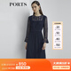 PORTS寶姿商場同款新品女裝喇叭袖蕾絲收腰連衣裙LL8D035KLN002 丈青 M (6)