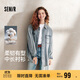 森馬（Semir）森柔牛仔|牛仔襯衫女中長(cháng)款秋oversize長(cháng)袖襯衣街頭103524105003