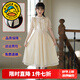 G.DUCKKIDS女童連衣裙夏裝2025新款兒童裙子中大童夏季長(cháng)款公主裙女孩雪紡裙 香檳色+頭飾 160 尺碼13~14歲【150-160cm】
