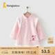 童泰1-4歲兒童秋冬季裙子女孩紅色裙裝連衣裙寶寶衣服過(guò)年服女童 粉色 90 cm