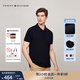 TOMMY HILFIGER【撞色翻領(lǐng)】夏季男裝純棉商務(wù)休閑三?？鄱绦銽恤POLOJA244 藏青色FAP L （推薦：150-165斤）