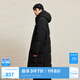 杰克·瓊斯（JACK&JONES）男裝衣服冬季新款戶外防潑水過(guò)膝長(zhǎng)款加厚羽絨服男寬松連帽鴨絨服 E40 黑色 M (175) 充絨268g