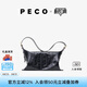 PECO929枕頭包單肩真皮通勤斜挎大容量質(zhì)感通勤包七夕情人節(jié)禮物 中號(hào)經(jīng)典黑頭層熔巖油蠟牛皮現(xiàn)貨