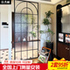 法杰麗 法式復古平開(kāi)門(mén)衛生間廁所玻璃門(mén)臥室書(shū)房弧形隔斷門(mén)鈦鎂鋁合金定制鐵藝門(mén)奶油風(fēng) 固定隔斷/平米（圓弧需另加+100元/個(gè)）
