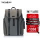 新秀麗（Samsonite）休閑時尚雙肩包電腦包15.6英寸男女背包反光材質(zhì)牛皮革TM7*013