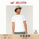 HOLLISTER經(jīng)典小海鷗圖案25夏情侶棉質(zhì)基礎(chǔ)T恤男裝女裝324-5149 白色 M (180/100A)