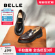 百麗（Belle）張凌赫推薦海鷗樂(lè )福2.0版25秋新女商場(chǎng)款英倫皮鞋B5J1DCA5預售 【李蘭迪同款】棕色（4CM） 2.0 37