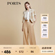 PORTS寶姿商場同款春夏新款女裝“Crop Top格紋短西裝”LD8J086PFD122 亞麻淺金混色 M (6)