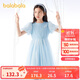 巴拉巴拉女童裙子兒童連衣裙2024夏裝中大童網(wǎng)紗裙甜美泡泡袖208224111039