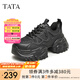 他她（TATA）龍年厚底百搭老爹鞋女休閑運動鞋春商場同款WOG15AM4 黑色 36
