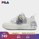 斐樂(lè )（FILA）官方仙人掌女鞋秋季新款學(xué)生增高板鞋休閑鞋厚底運動(dòng)鞋 白棉花糖/朦朧紫-MO 39