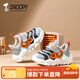 SNOOPY史努比童鞋男童運動鞋寶寶跑步鞋耐磨減震毛毛蟲鞋2032灰黑28