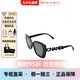 香奈兒（Chanel）墨鏡防紫外線鑲鉆字母鏤空l(shuí)ogo個(gè)性方形全框太陽(yáng)眼鏡七夕送禮 黑色CH5422B-C501/T8 防紫外線（UVA/UVB）