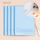 國譽(KOKUYO)無線裝訂本Campus筆記本子膠裝本·經(jīng)典新系列 8mm橫線 B5/80張/本 4本藍色 WCN-CNB1810N