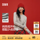 森馬（Semir）針織開(kāi)衫女氣質(zhì)短款大氣紅色毛衣2025年春新款圓領(lǐng)舒適純色針織衫 中花灰00510 L /165/88A