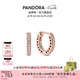 潘多拉（PANDORA）密鑲心形耳環(huán)玫瑰金色高級時(shí)尚百搭七夕情人節禮物送女友 密鑲心形耳環(huán) 均碼