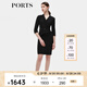 PORTS寶姿女裝春季新款時(shí)尚氣質(zhì)長(cháng)袖連衣裙ALM8D067LWP096 黑色 M (6)
