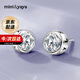 mini&yaya s925銀耳釘男潮帥氣簡(jiǎn)約耳飾男生生日七夕情人節禮物送男友老公 潮男耳釘一對
