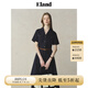 ELAND衣戀連衣裙女工裝風(fēng)西裝領(lǐng)正肩a字裙擺顯瘦裙子2025夏季新款 藏青色(59)Navy L /170